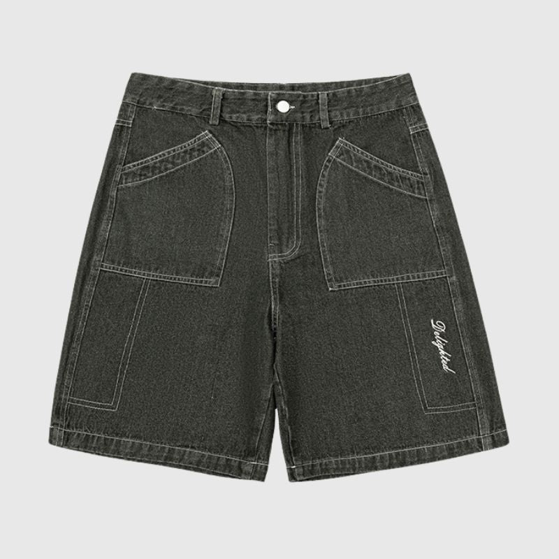 Vintage Distressed Solid Jorts Coffee / XL