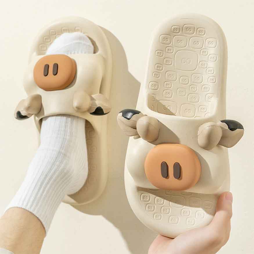 Cute Cartoon Animal Casual Slippers White / 40-41