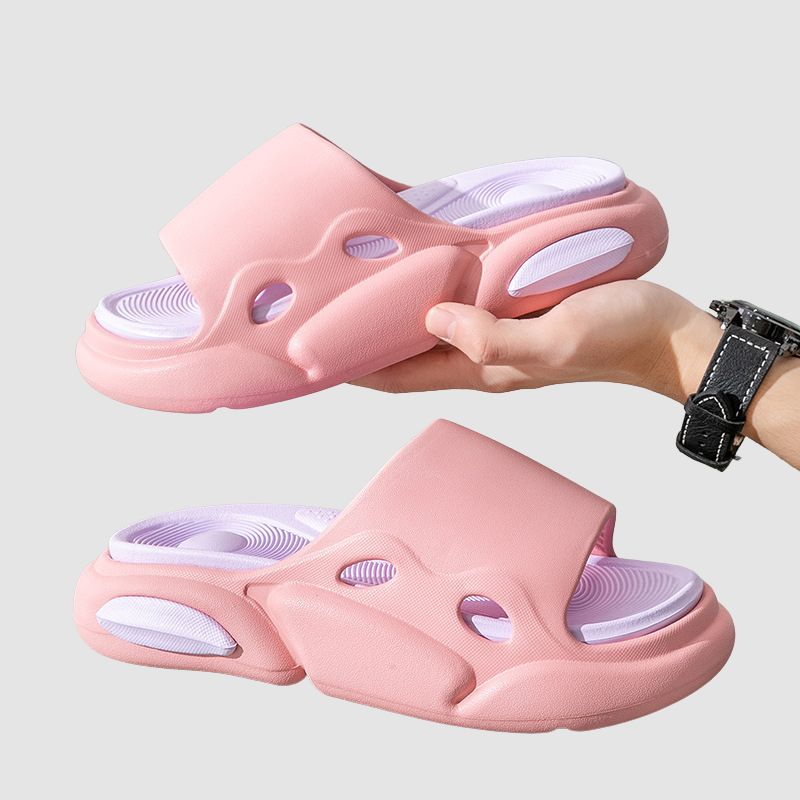 Color Contrast Platform Slippers Black / EU:40-41:US Women's 9-10.5 Men's 6.5-8