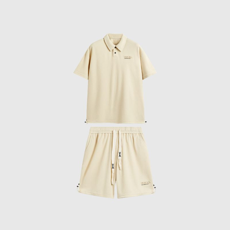 Solid Polo Tee Set Black / L