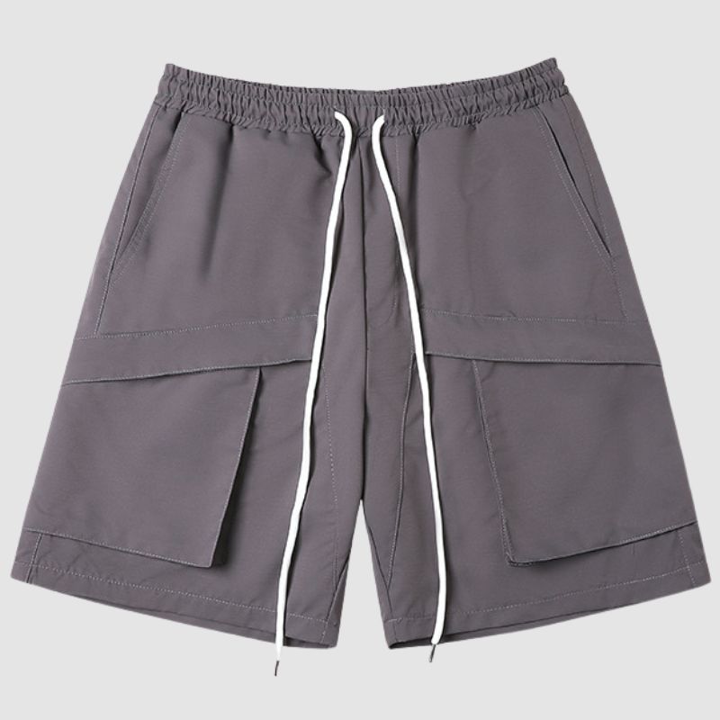 Pocket Patch Drawstring Cargo Shorts Light Green / XL