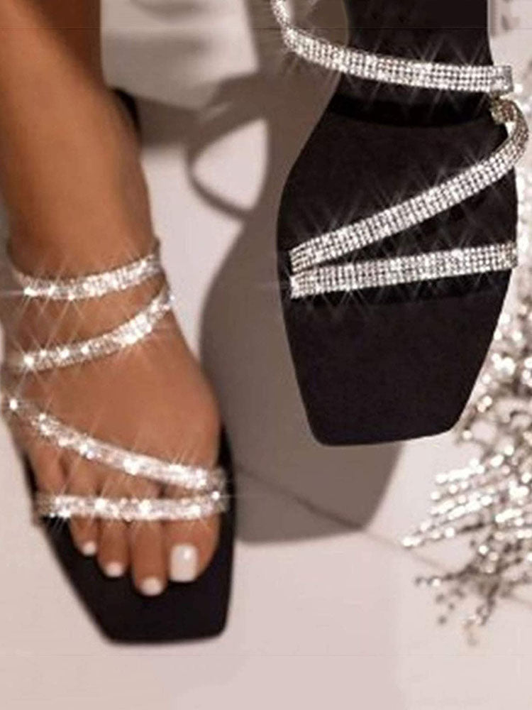 Rhinestone Flat Sandal Multicolor / 9/9.5