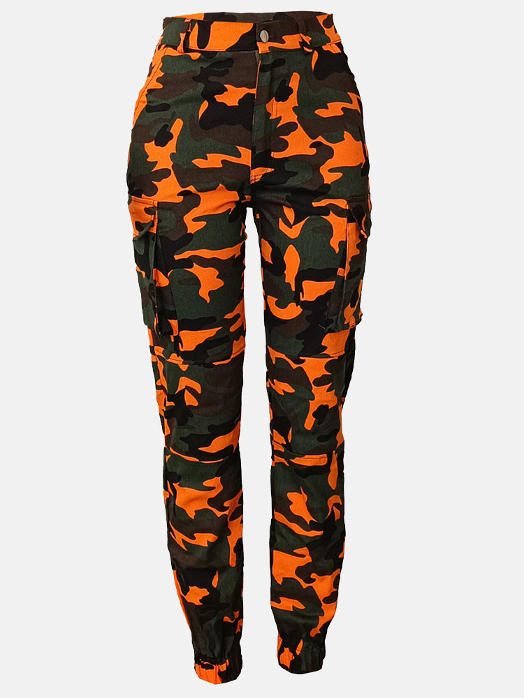 Camo Cargo Joggers Orange / XL