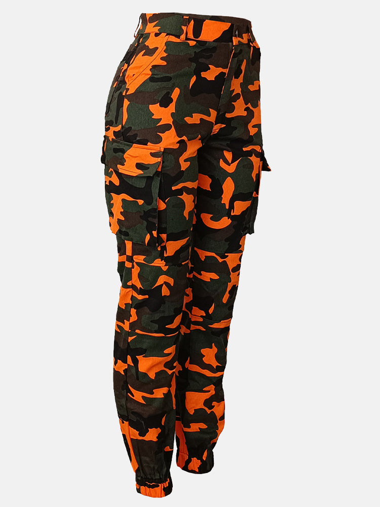 Camo Cargo Joggers Orange / 2XL