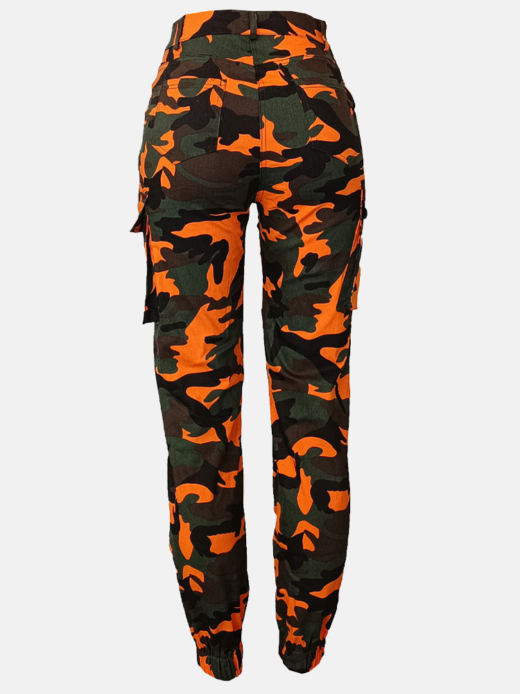 Camo Cargo Joggers Orange / 3XL