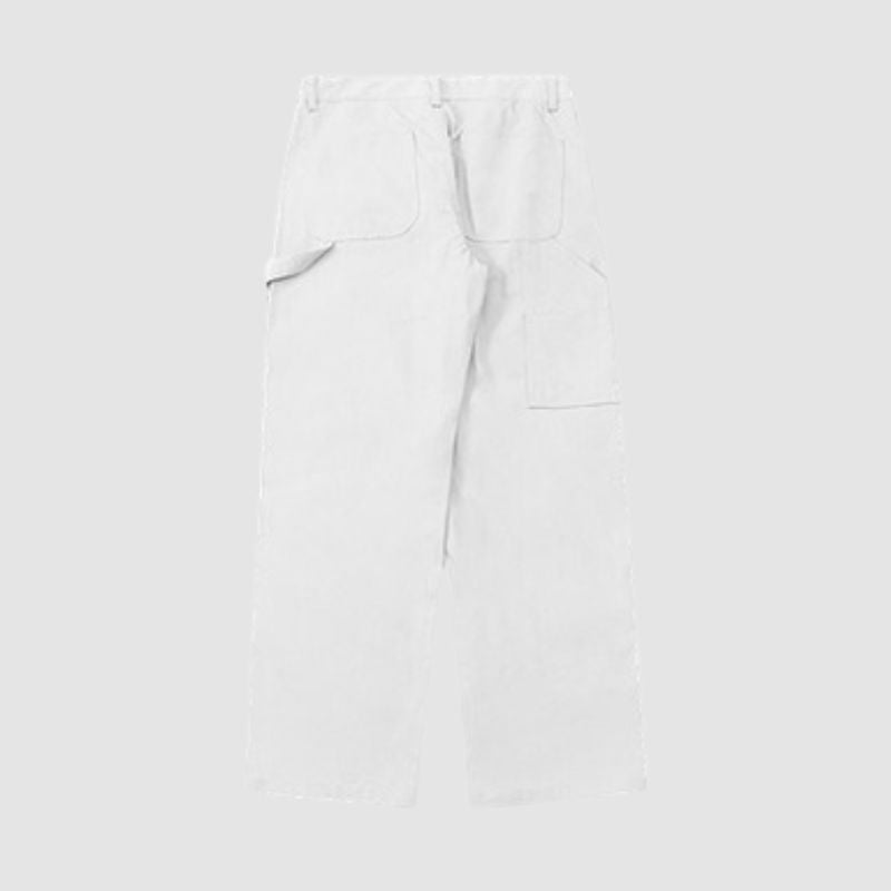Wide Leg Solid Color Cargo Pants Pink / XL