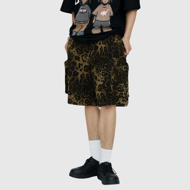 Leopard Cargo Shorts Leopard / XL