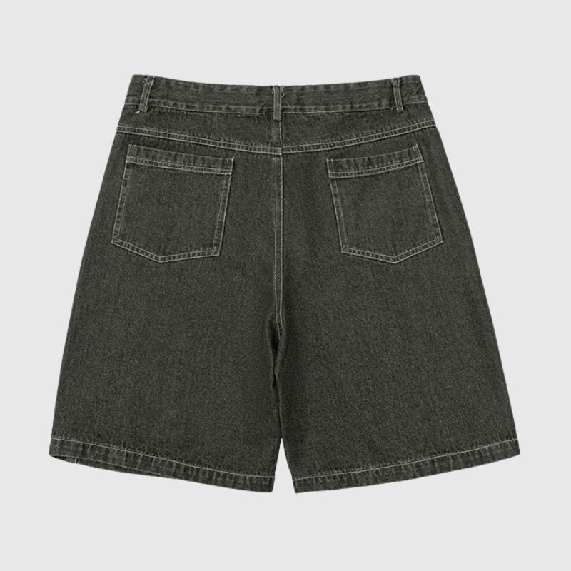 Vintage Distressed Solid Jorts Coffee / 2XL