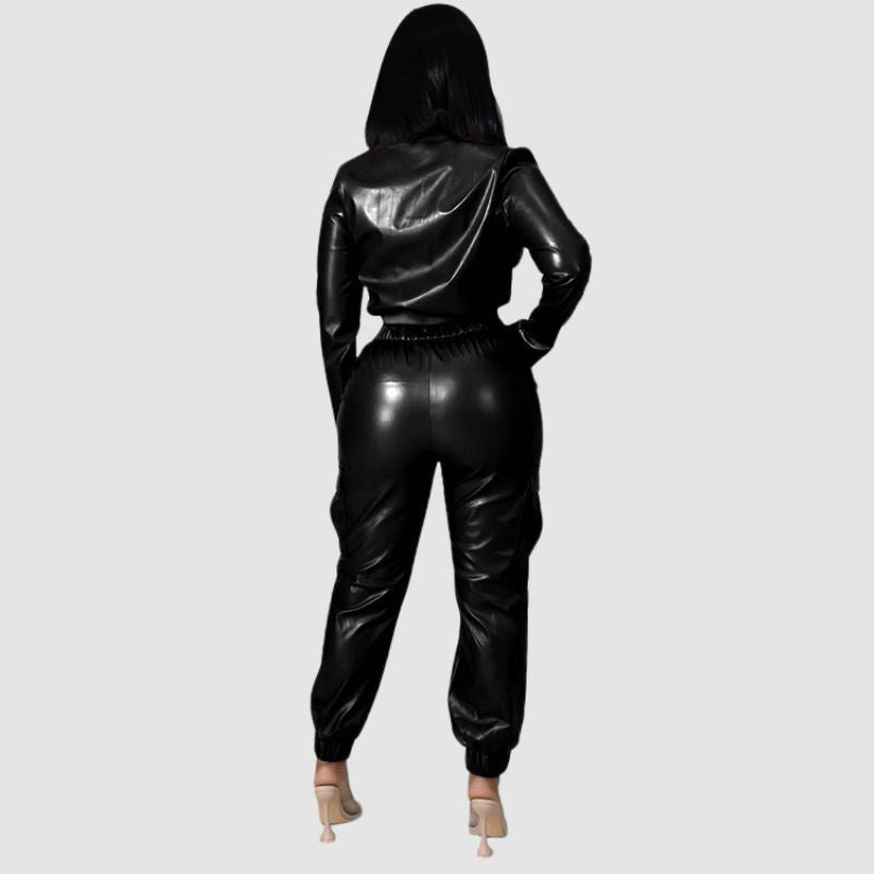 PU Leather Cargo set Black / XL