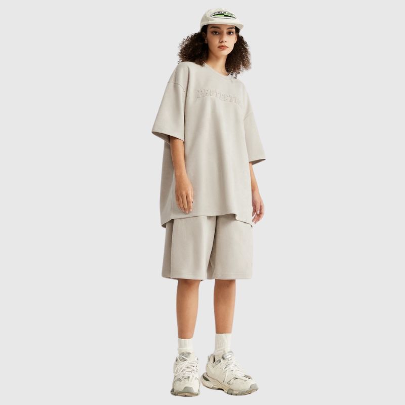 Solid Suede Tee Set Wine / M