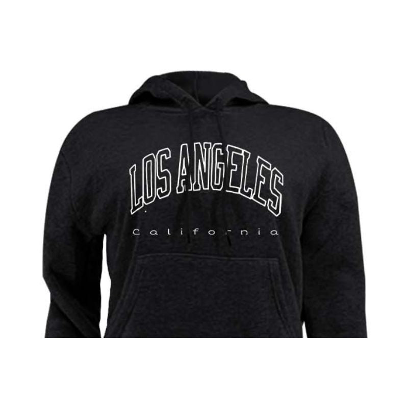 Letter Printed Hoodies & Cargo Pant Set Black / XL