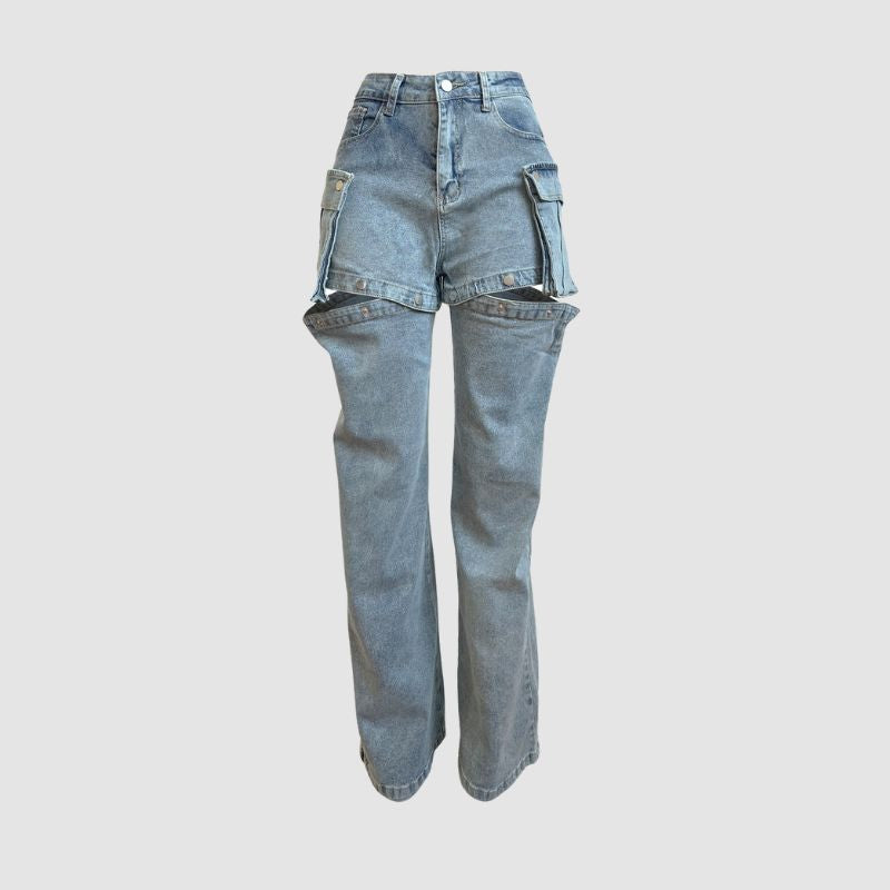 Pocket Patch High-Waist Jean Blue / XL