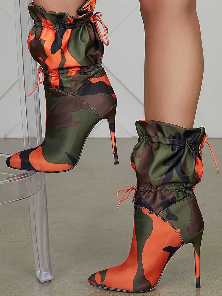 Ankle Camo Boots Orange Camo / 6