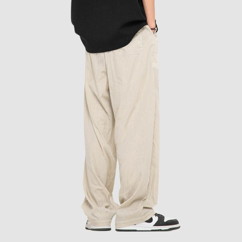 Simple Straight Leg Yamamoto Pants Black / XL