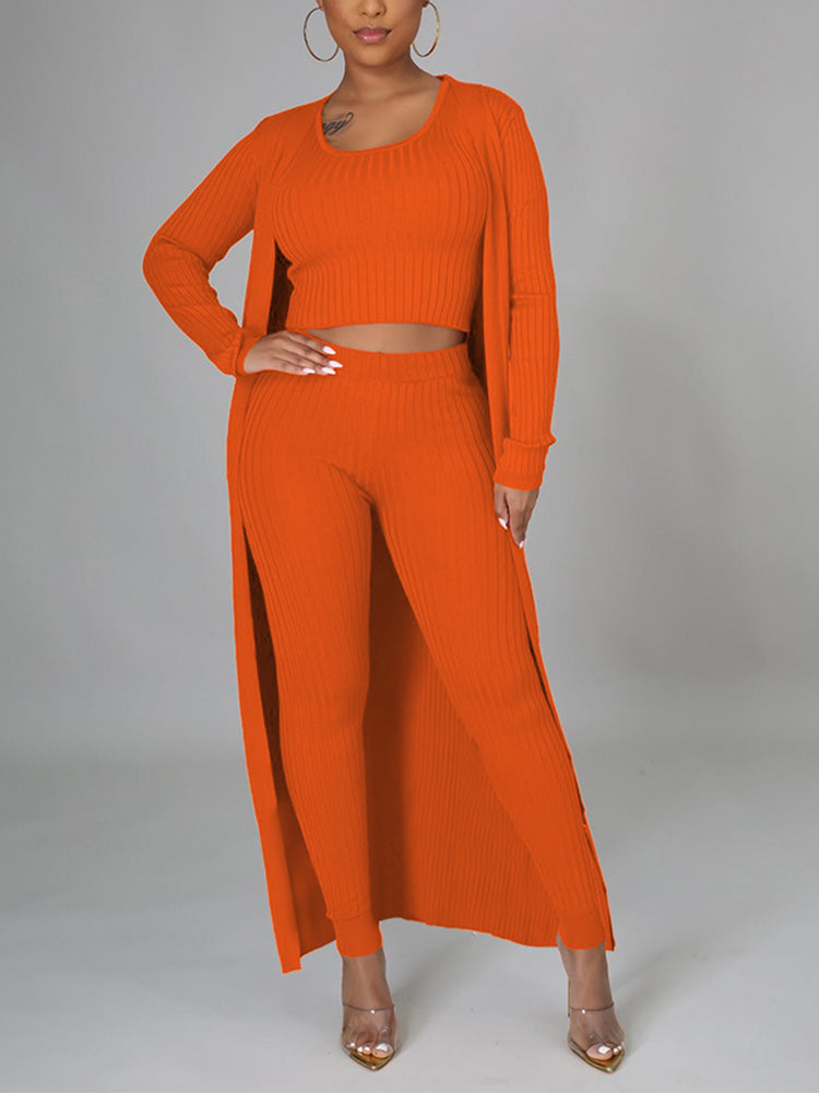 Ribbed 3PC Set Pink / 2XL