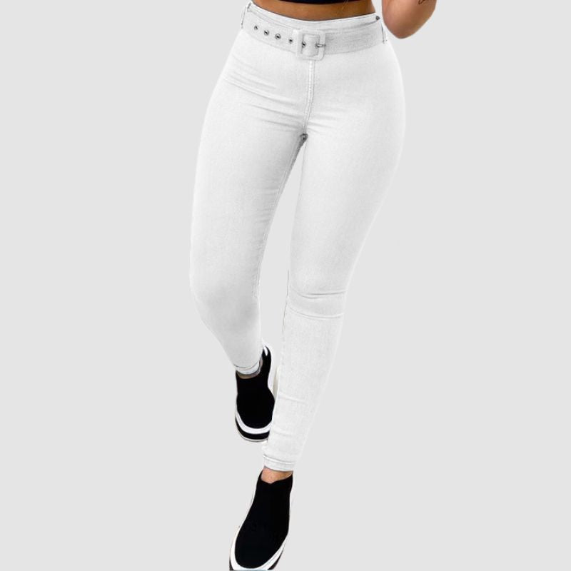 Highly Elasticity Tight Pants Dark Blue / S