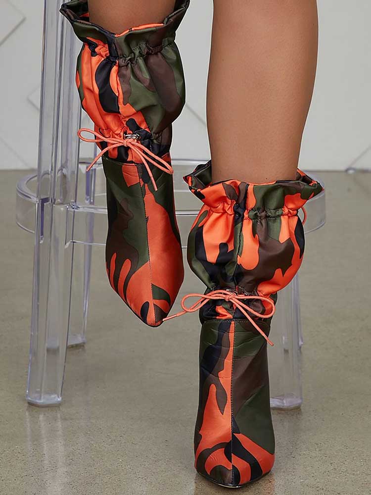 Ankle Camo Boots Orange Camo / 6.5/7
