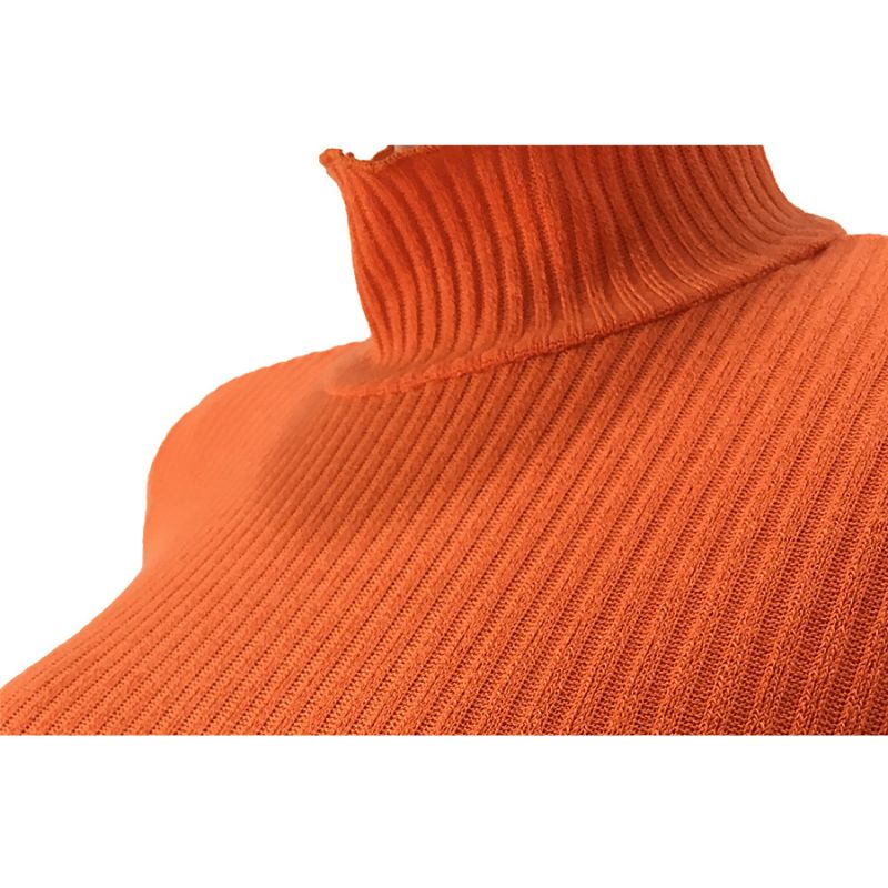 Turtleneck Knit Sweater Set Yellow / 2XL