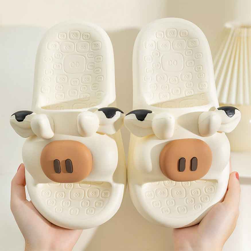 Cute Cartoon Animal Casual Slippers White / 42-43
