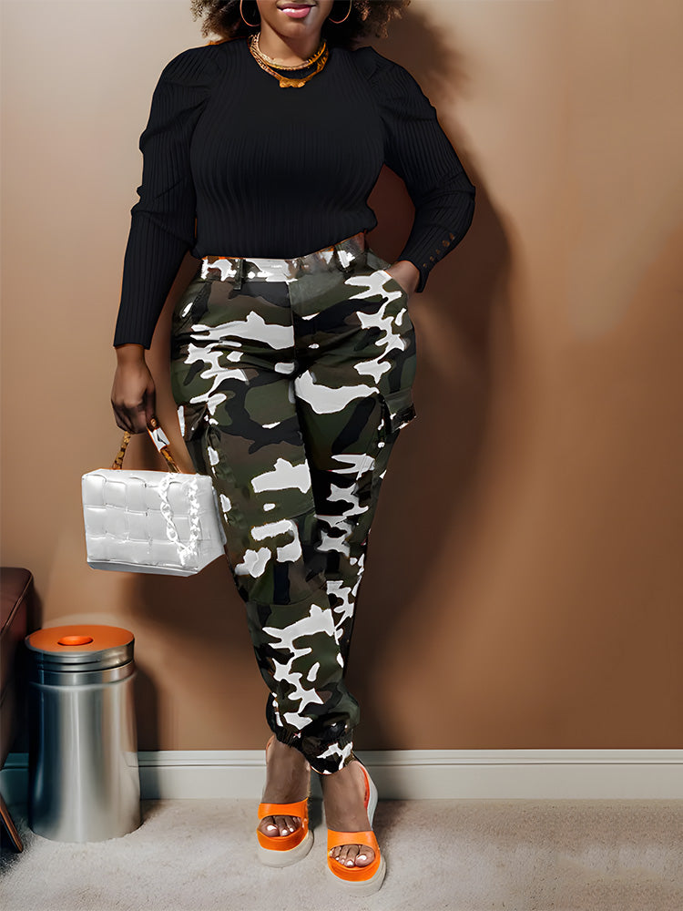 Camo Cargo Joggers Green / 2XL