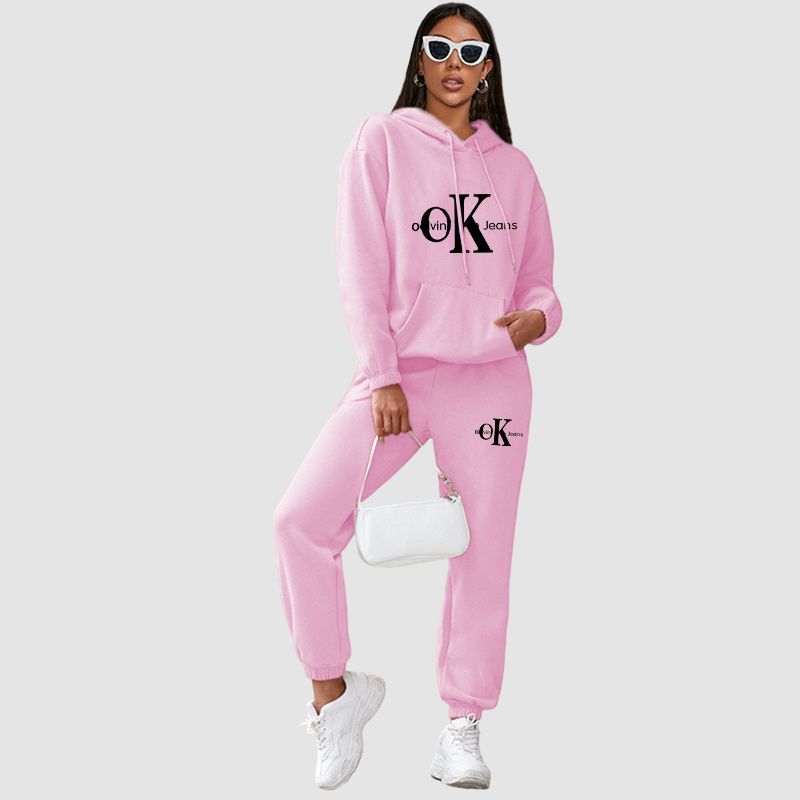 “OK” Printed Pant Set Black / 2XL