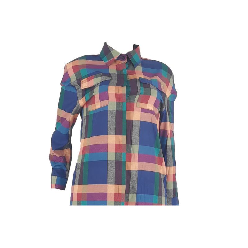 Plaid Shirts Wide Leg Pant Set Blue / 2XL