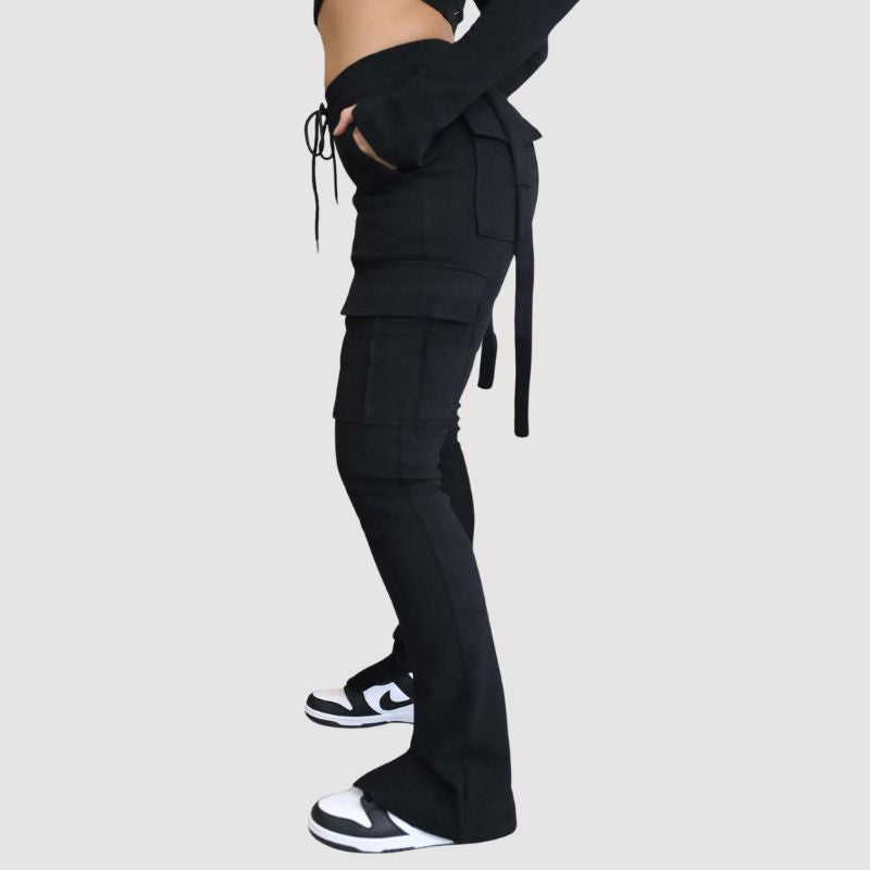 Drawstring Slit Cargo Pant Pink / 2XL