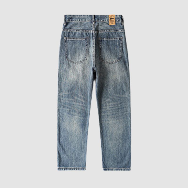Vintage Distressed Washed Ripped Jeans Blue / S