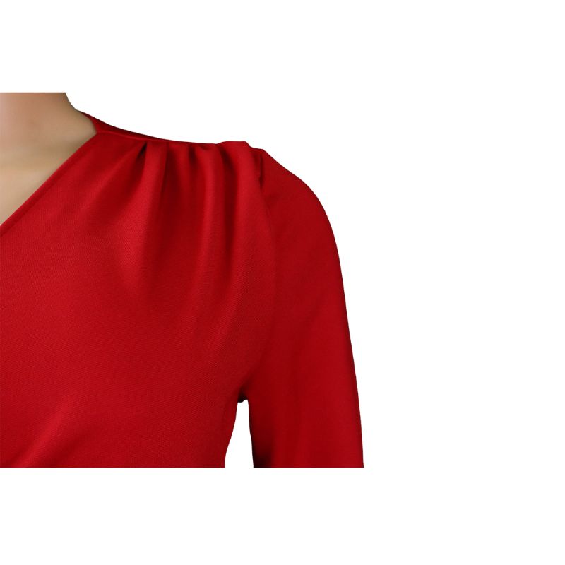 Solid Color Tie-up Wide Leg Jumpsuit Red / 3XL
