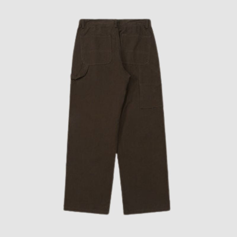 Wide Leg Solid Color Cargo Pants White / M