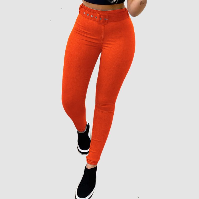 Highly Elasticity Tight Pants Dark Blue / M
