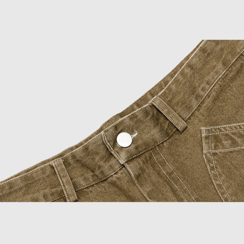 Vintage Distressed Solid Jorts Black / L
