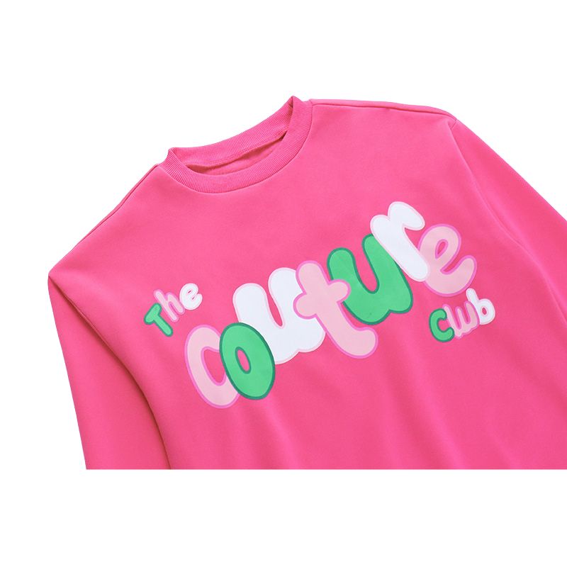 Letter Printed Design Sweatshirt Set White / L