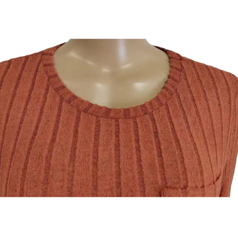 Plus Size Solid Color Knit Set Brown / 2XL