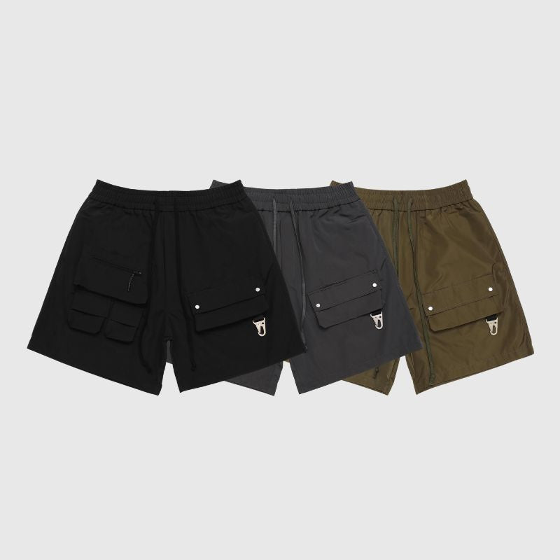 Outdoor Solid Cargo Shorts Green / M