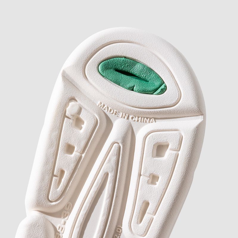 Color Contrast Platform Slippers White / EU:38-39:US Women's 7-8.5 Men's 4.5-6
