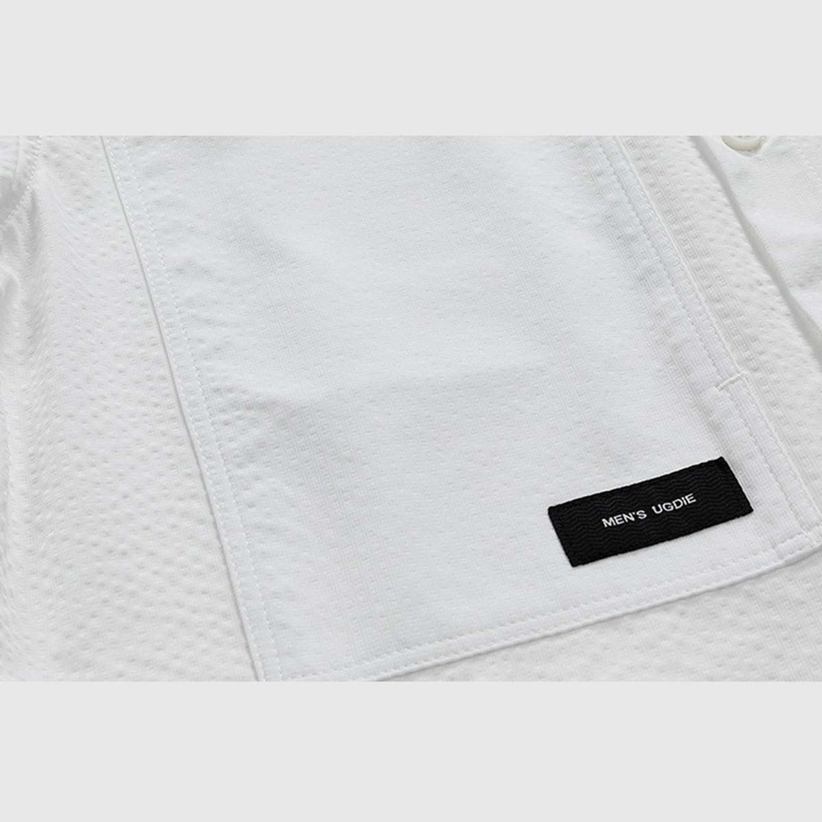 Modern Striped Panel Shirt White / L