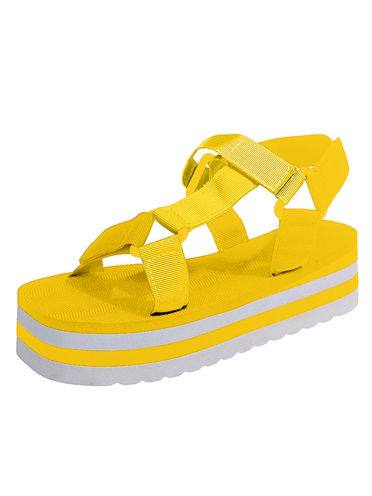 Velcro Color Block Sandals Multicolor / 8.5