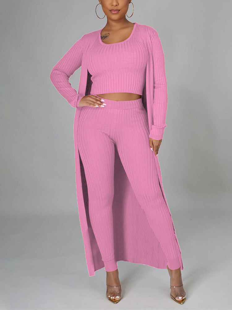 Ribbed 3PC Set Pink / XL