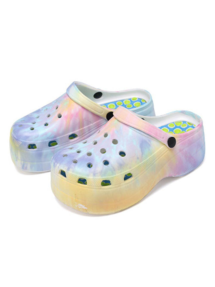 Casual Thick Sole Hole Sandals Rainbow / 5/5.5