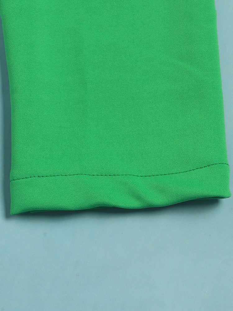 Solid Blazer Shorts Set Green / XL