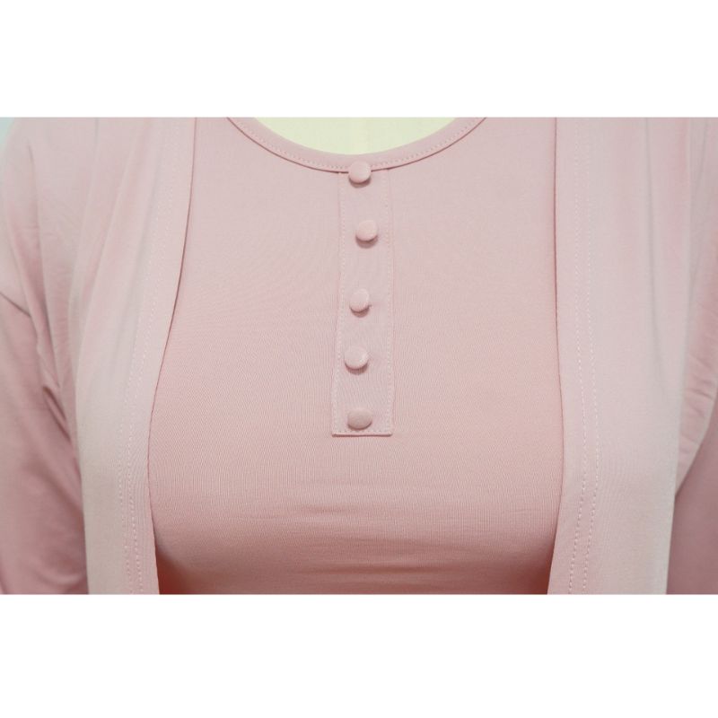 Solid Color Casual Three-Pieces Set Light Blue / L