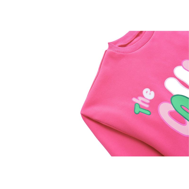 Letter Printed Design Sweatshirt Set Black / M