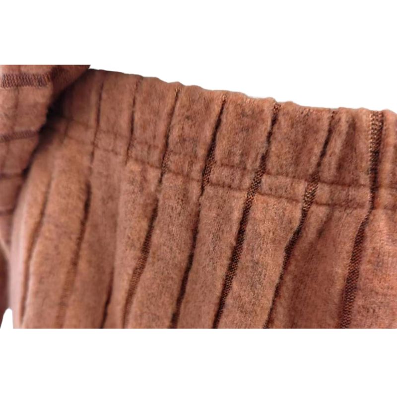Plus Size Solid Color Knit Set Brown / 3XL