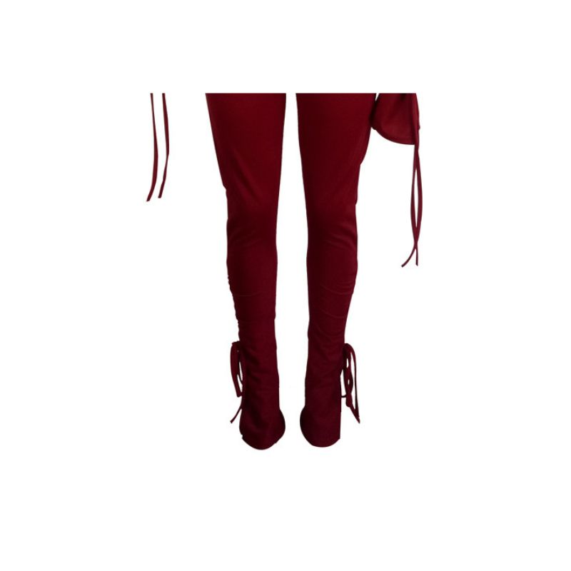 Solid Color Drawstring Design Pant Set Black / XL
