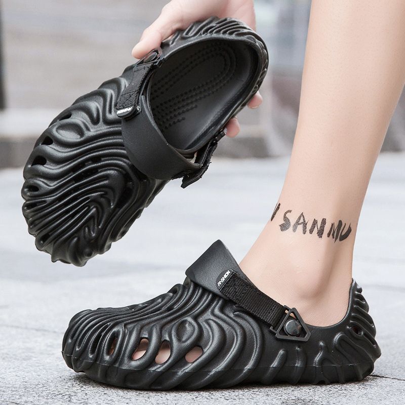 Solid Color Casual Beach Clogs Black / EU:42:US Women's 11-11.5 Men's 8.5-9