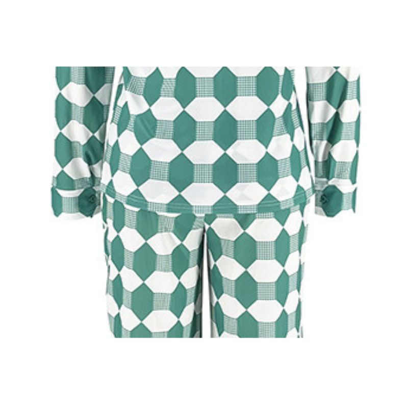 Geometric Printed Shirt Set Black / XL