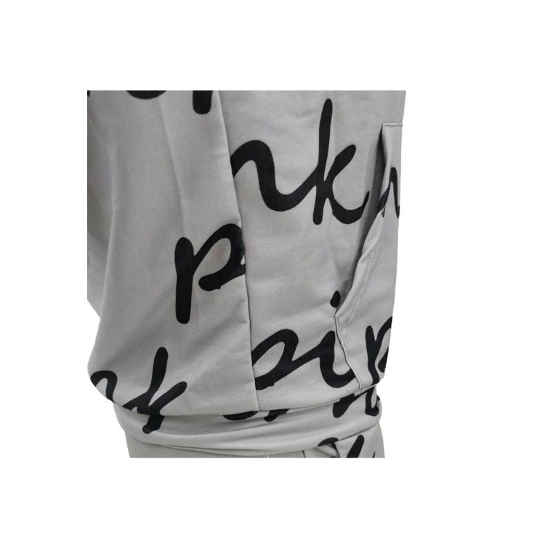 Letter Printed Zipper Set Grey / XL