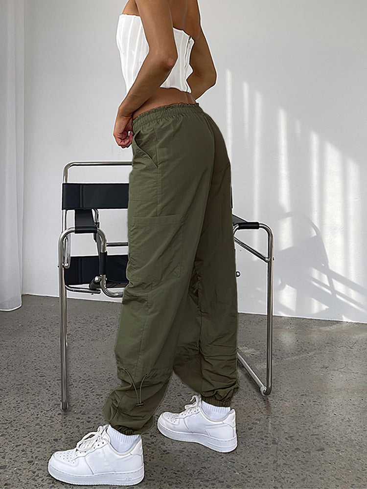 Drawstring Cargo Pants Armygreen / M