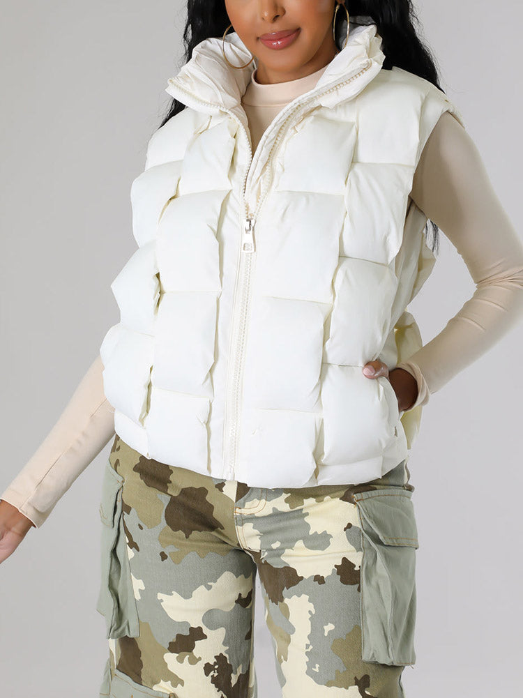 Braid Puffer Vest Blue / 2XL
